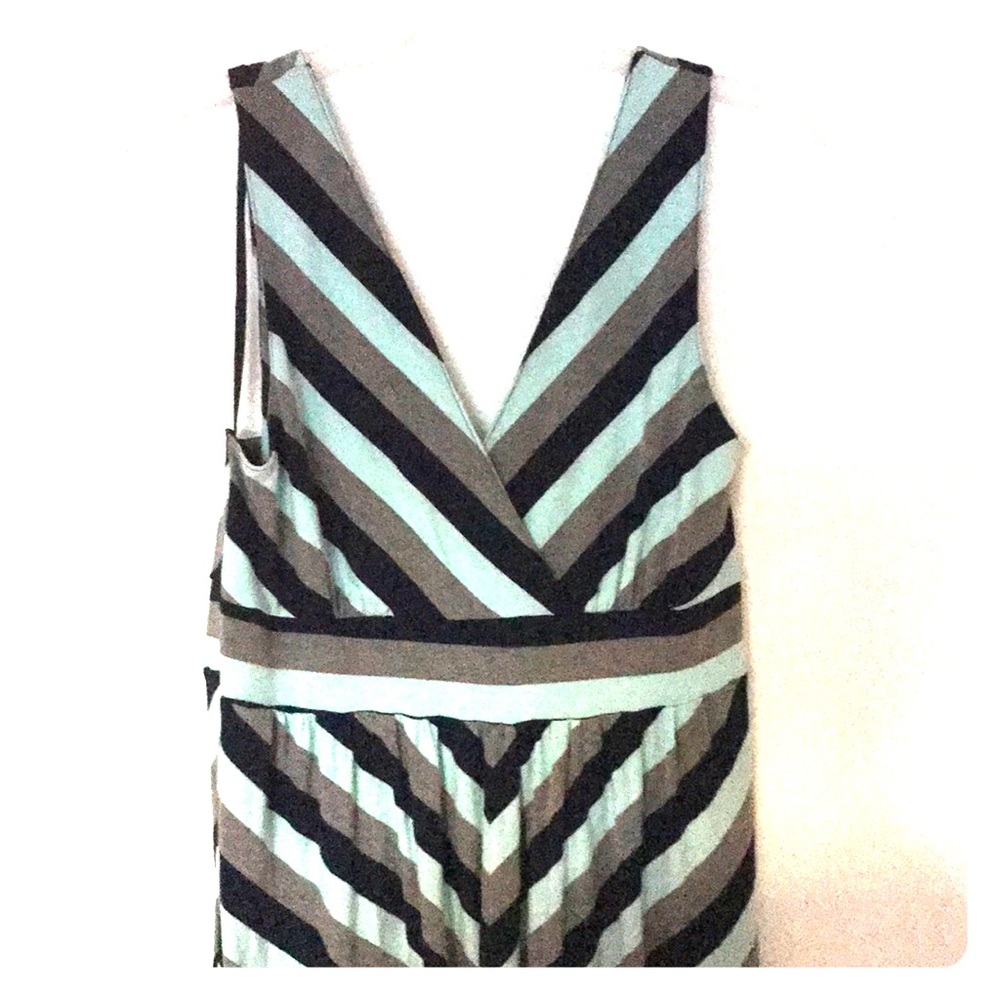 Long Maxy dress chevron stripes 3 color
